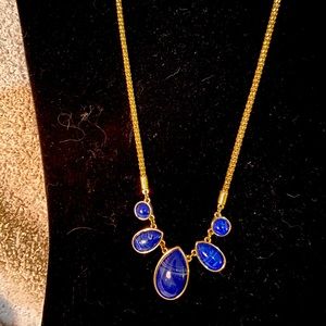 NRQ Gold-tone necklace with blue “star” stones (see matching bracelet&earrings)